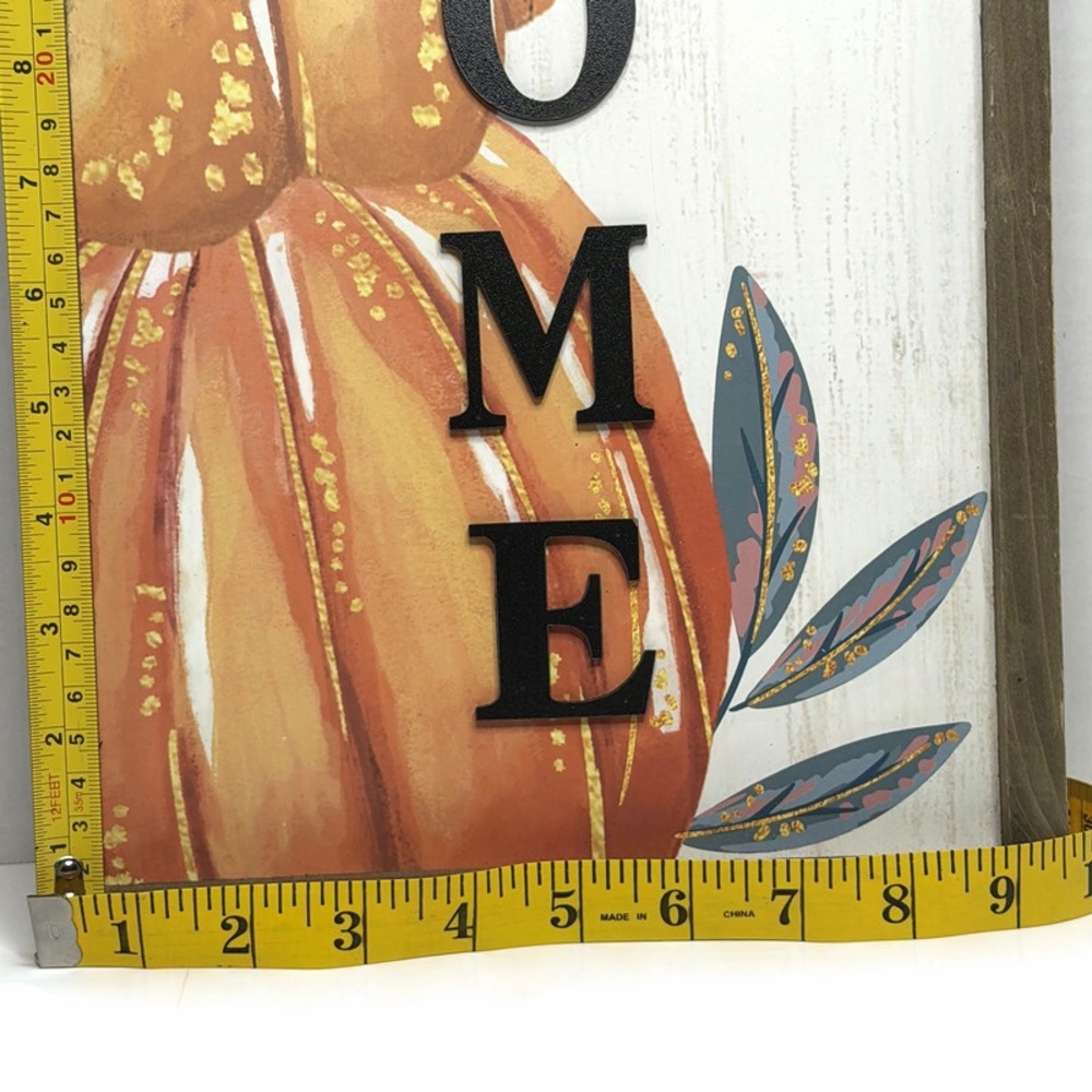 Large Rustic Wood Frame Fall Welcome Decor - Picture 9 of 13